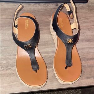 Brand new Michael Kors Black and Tan Women's Sandals